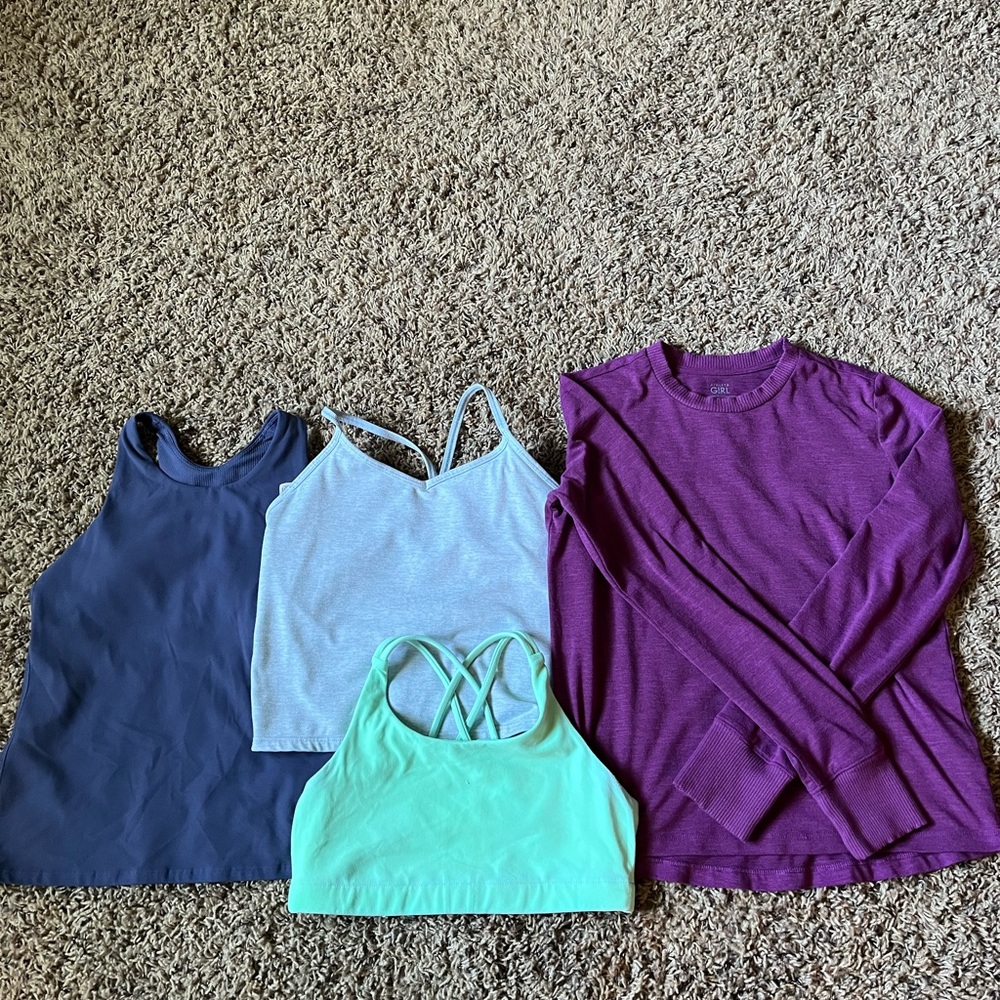 Athleta Girl Activewear lot of 4 tops